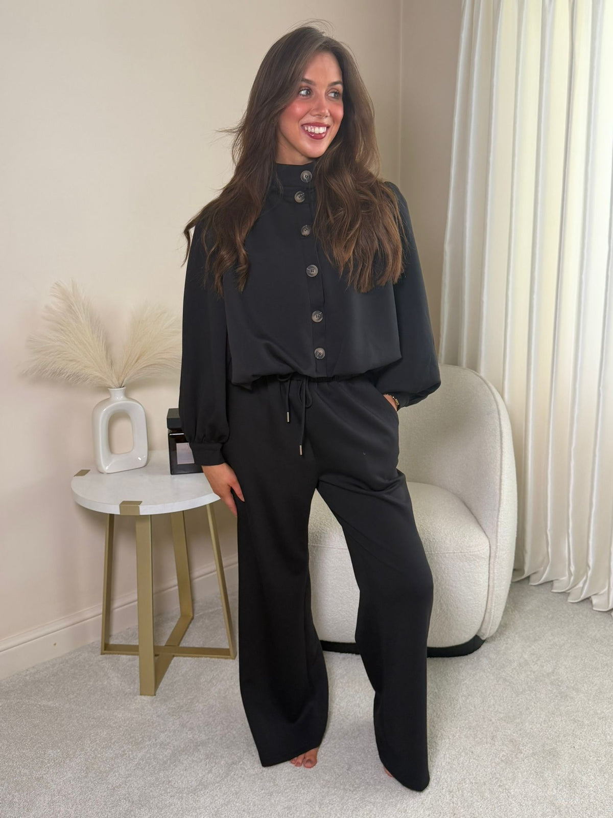 Nova Black Two Piece Lounge Set