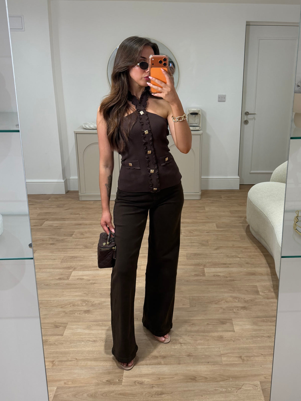 Lucy Halter Neck knitted Top
