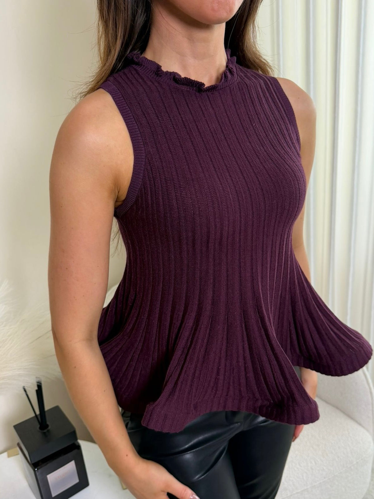 Clover Sleeveless Knit Top