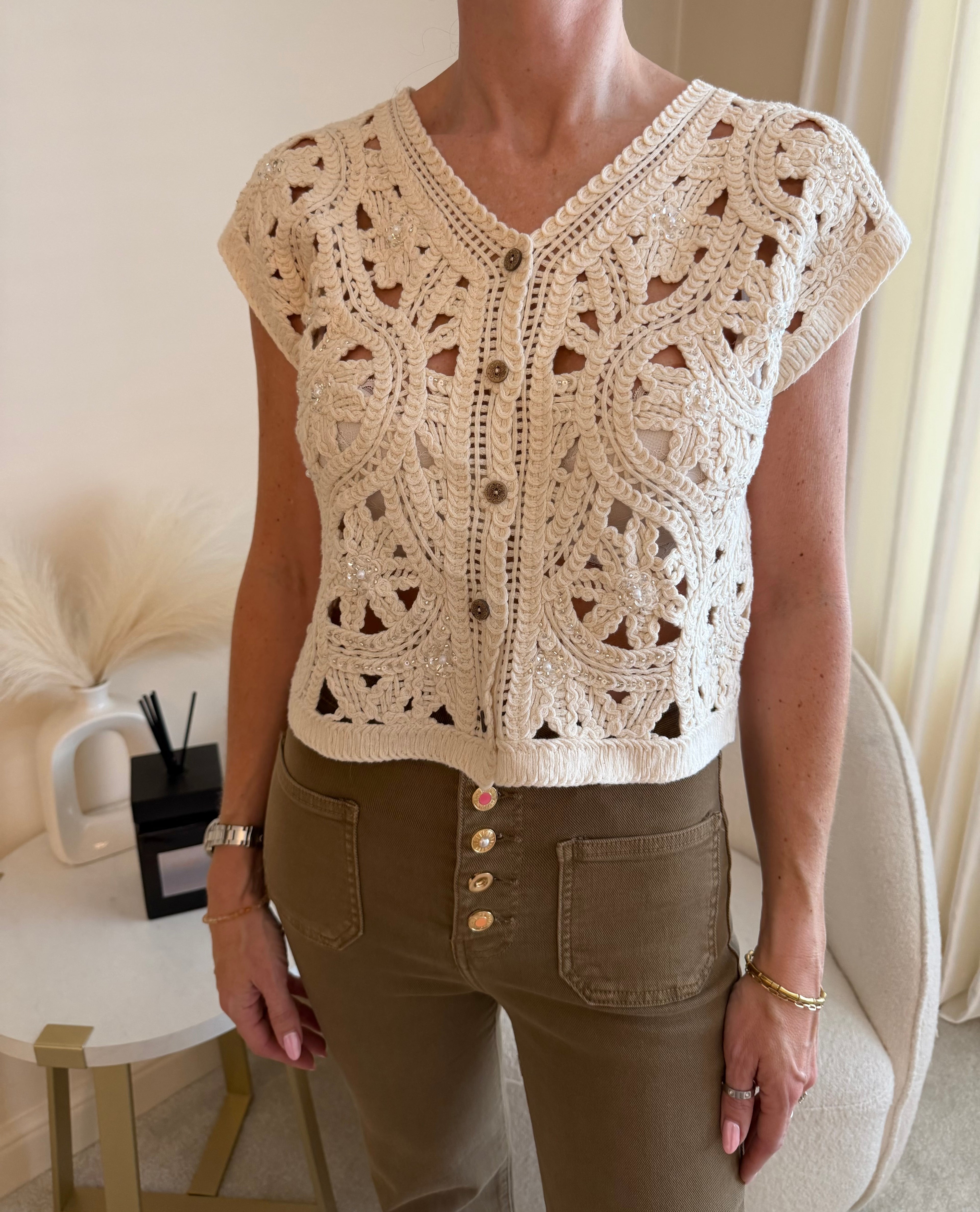 Elodie Crochet Waistcoat