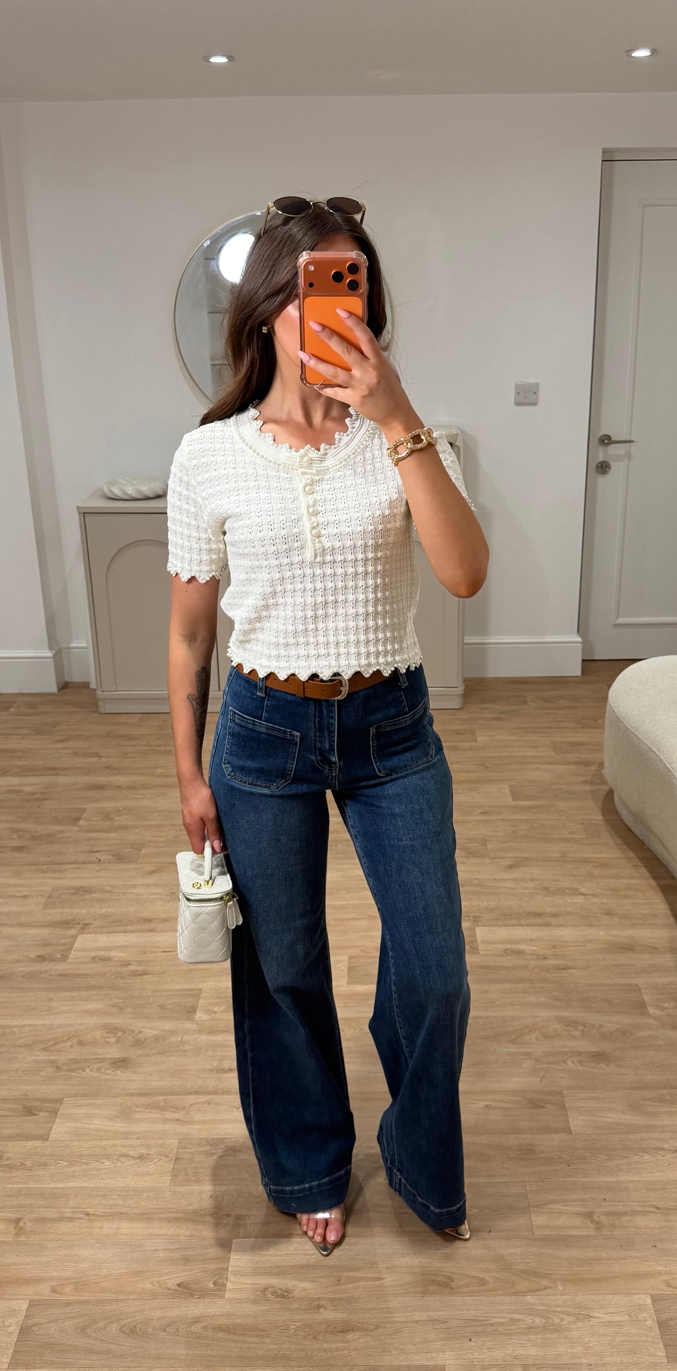 Pearl Textured Knit Top