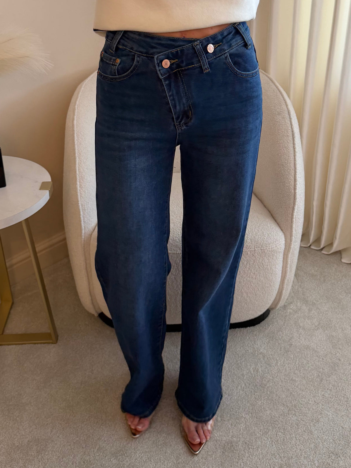 Lottie Stretch Button Detail Jeans