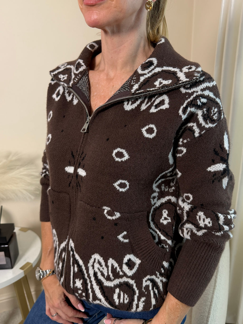 Darla Paisley knit jacket