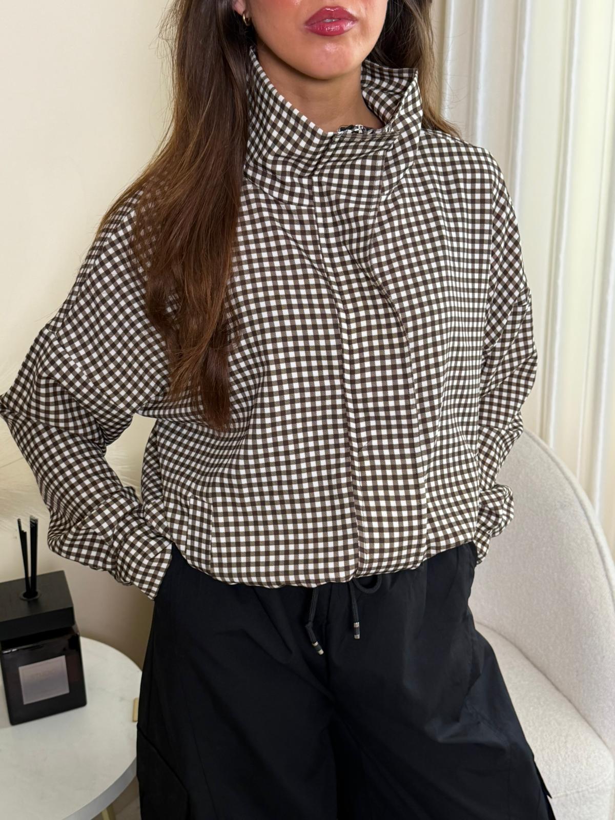 Ashley lightweight Checked Print Jacket