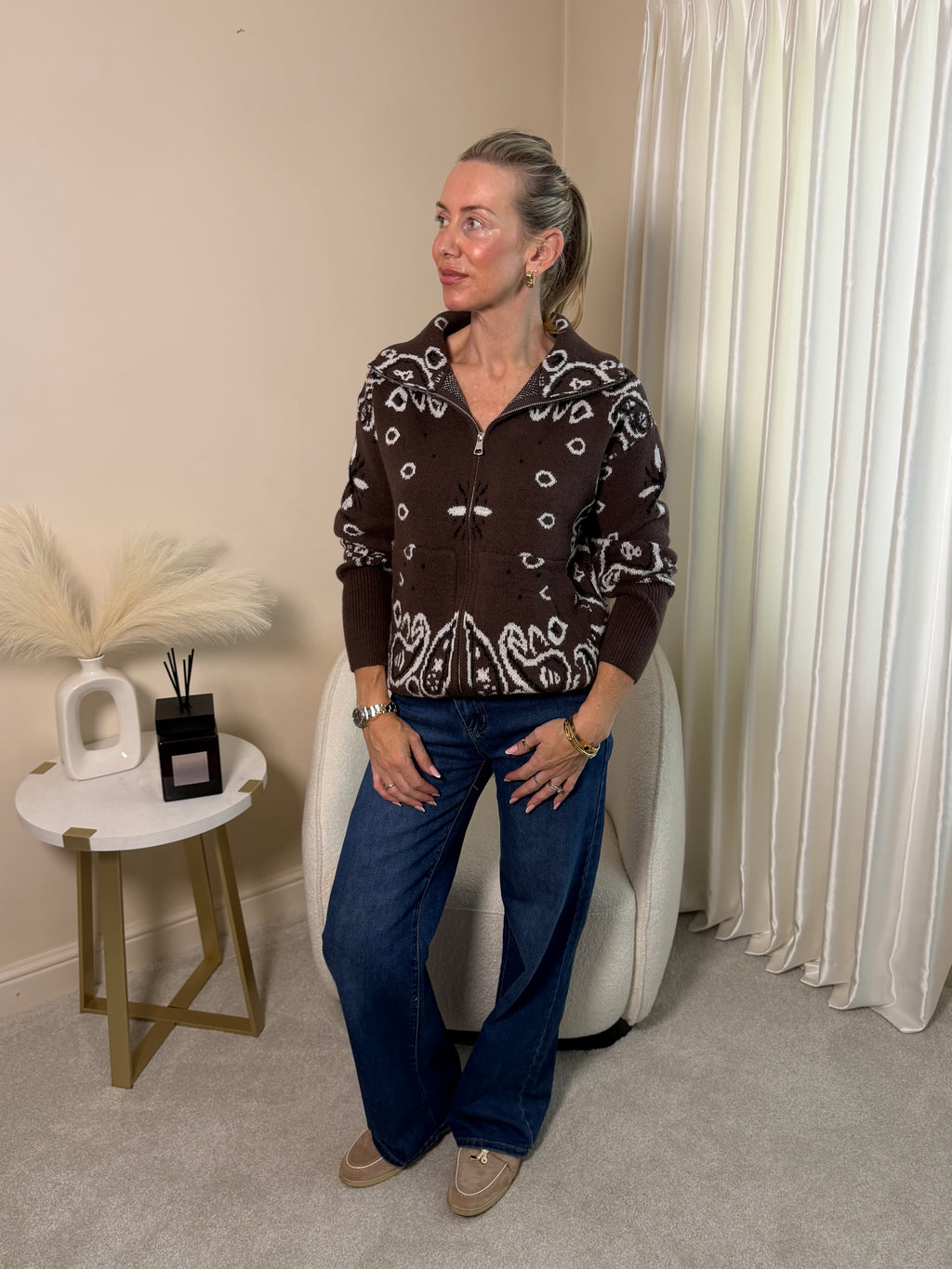 Darla Paisley knit jacket