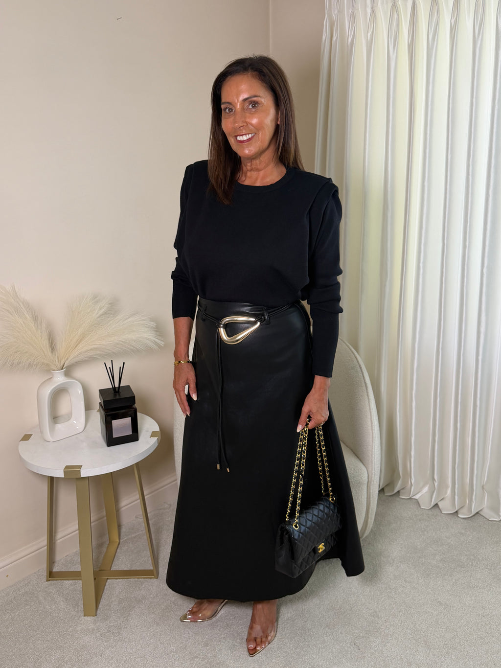 Ciara Faux Leather Skirt