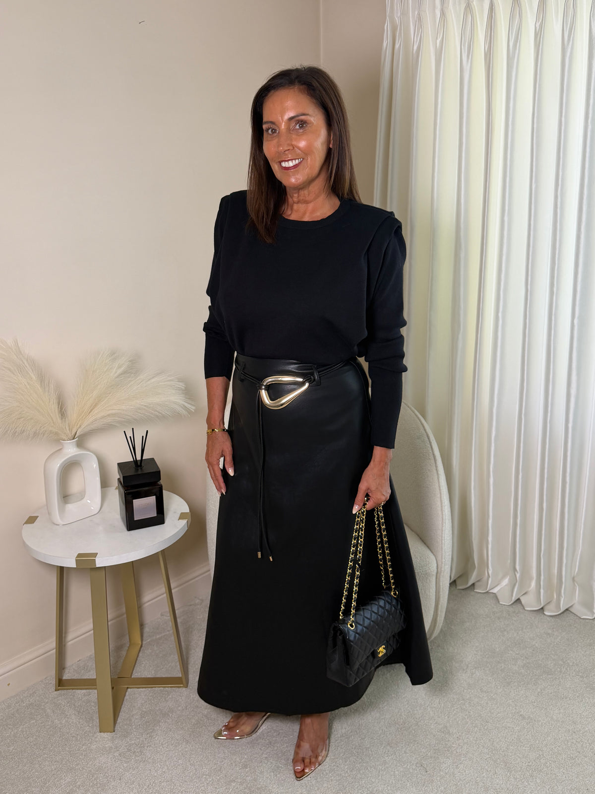 Ciara Faux Leather Skirt