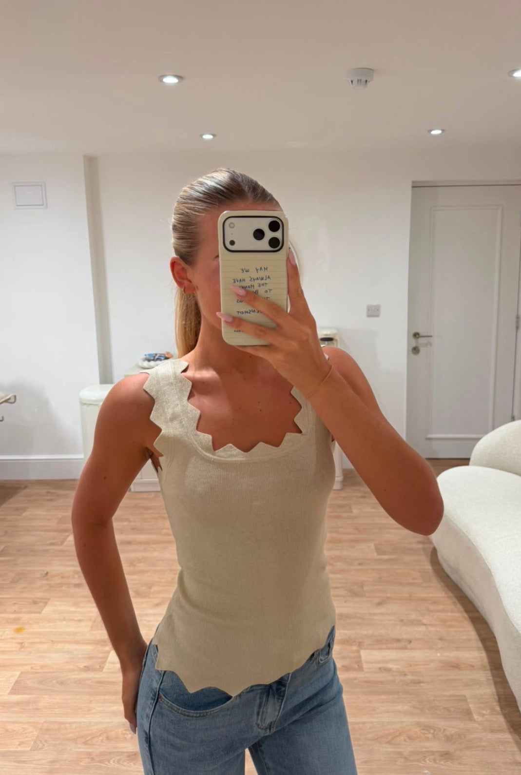 Zoe Gold Sparkle Top