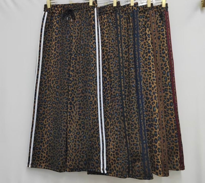 Leah Leopard & Stripe Detail Trousers