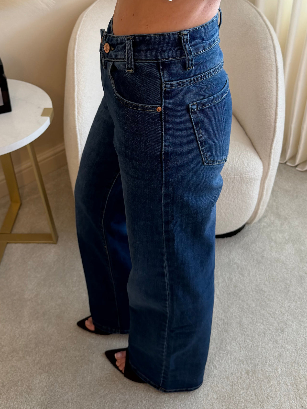 Lottie Stretch Button Detail Jeans
