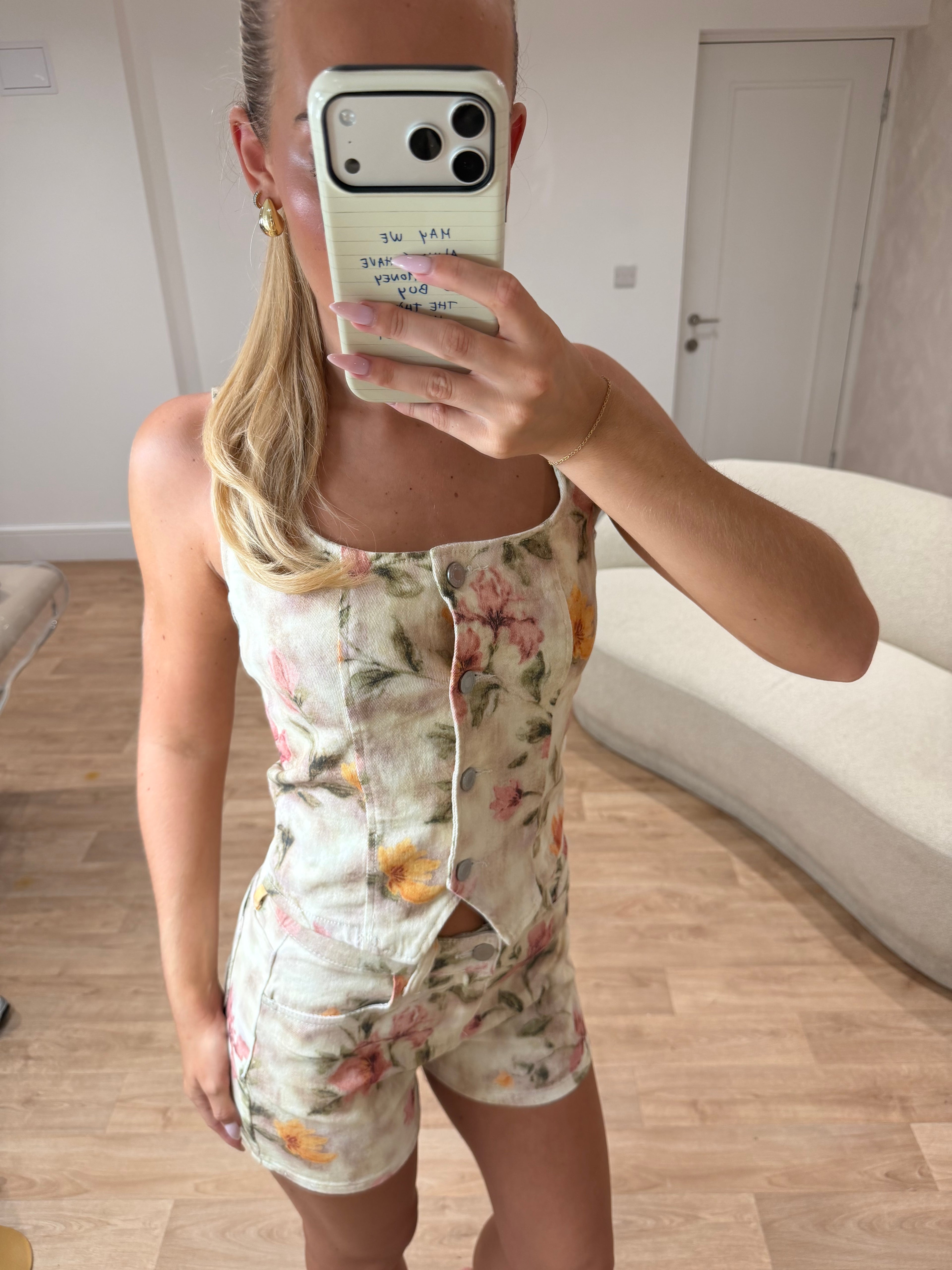 Floral CoOrd Wiastcoat & Short