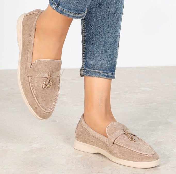 Nicky Women’s Taupe Slip on Loafer - Shoes