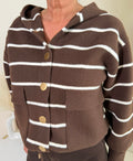 Nyla Knit Stripe Cardigan Jumper