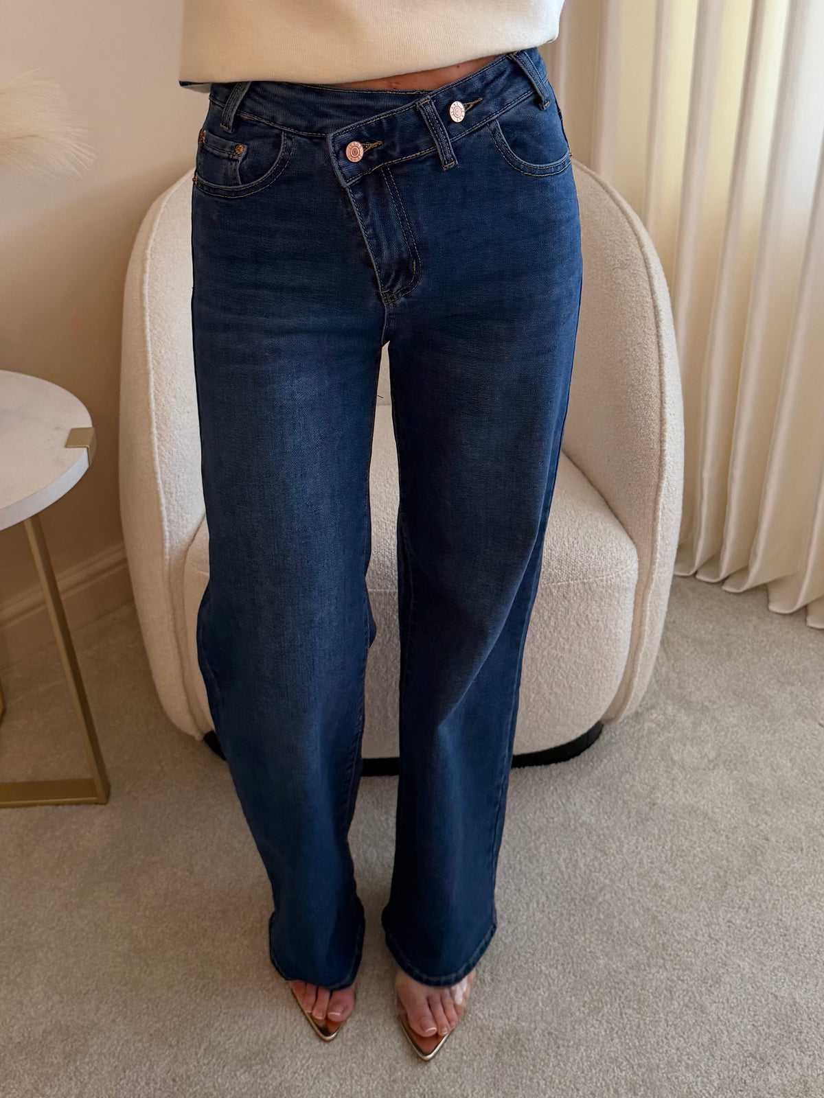 Lottie Stretch Button Detail Jeans