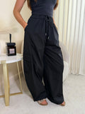 Avery Black Parachute Trousers