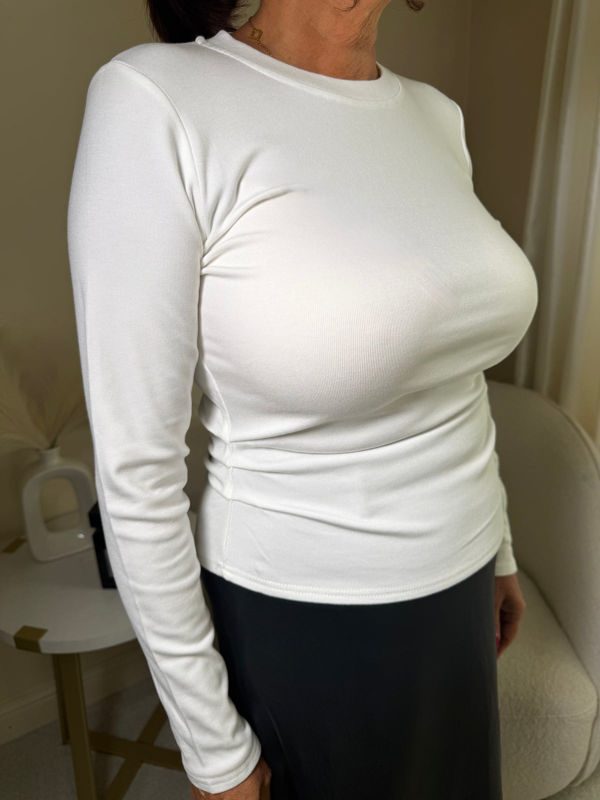 Misty Ruched Basic Top