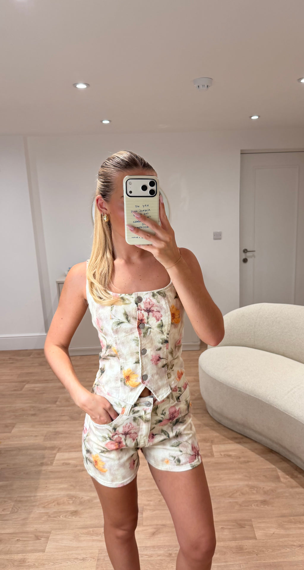 Floral CoOrd Wiastcoat & Short
