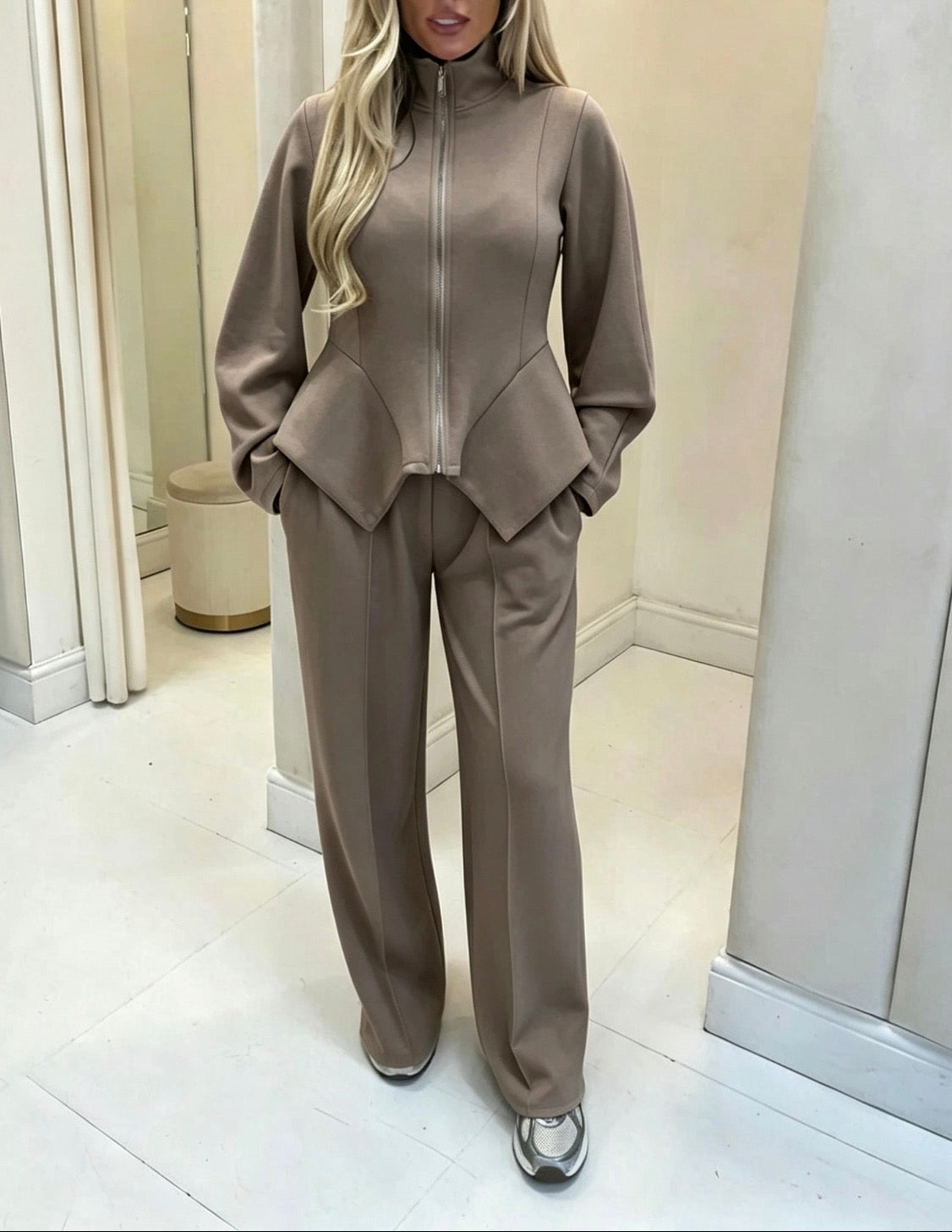 Milla Two Piece Lounge Set CoOrd With Peplum
