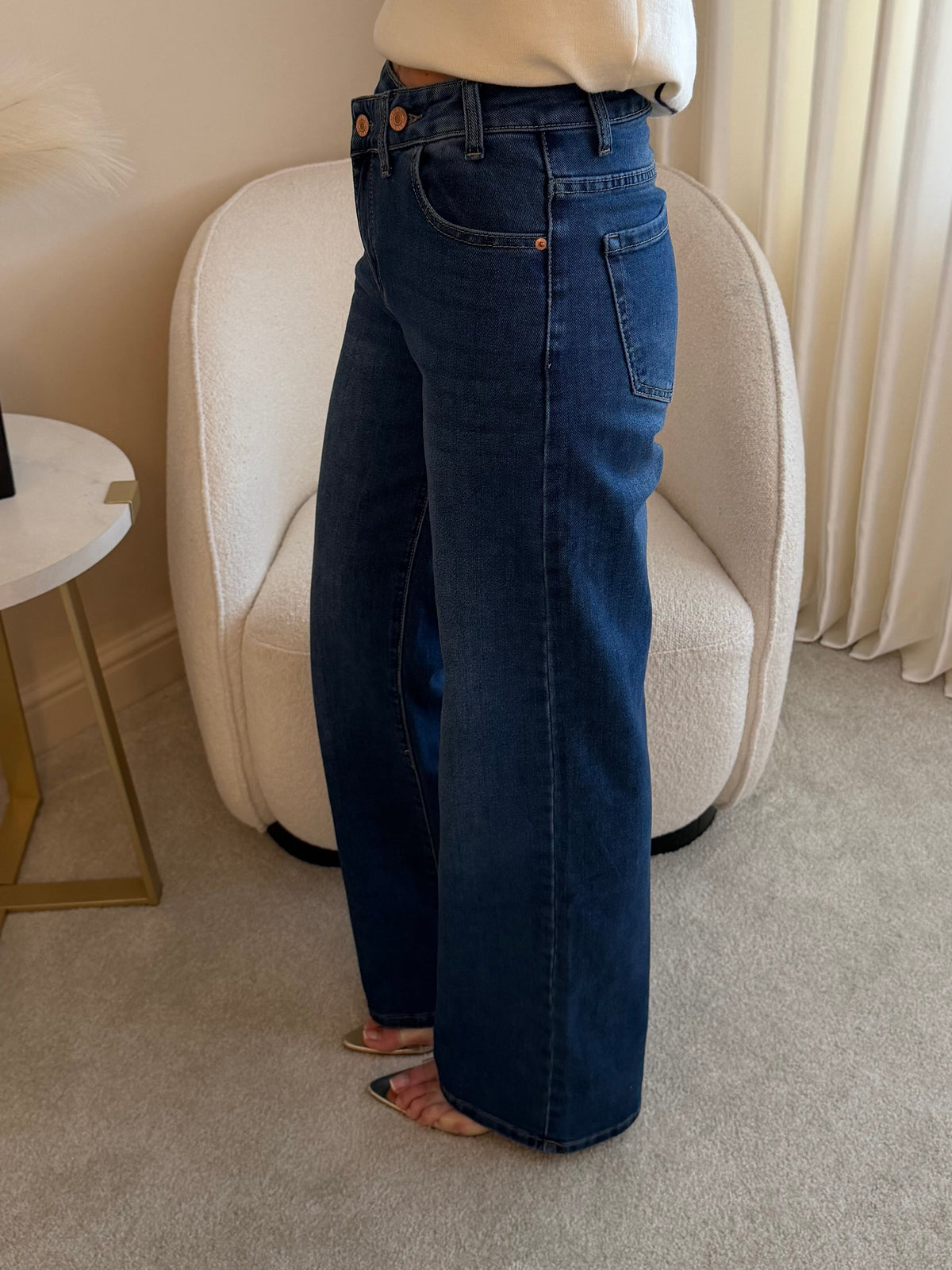 Lottie Stretch Button Detail Jeans