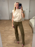 Edith Stretch Button Detail Jeans