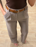 Mabel Stretchy Pleat Detail Trousers