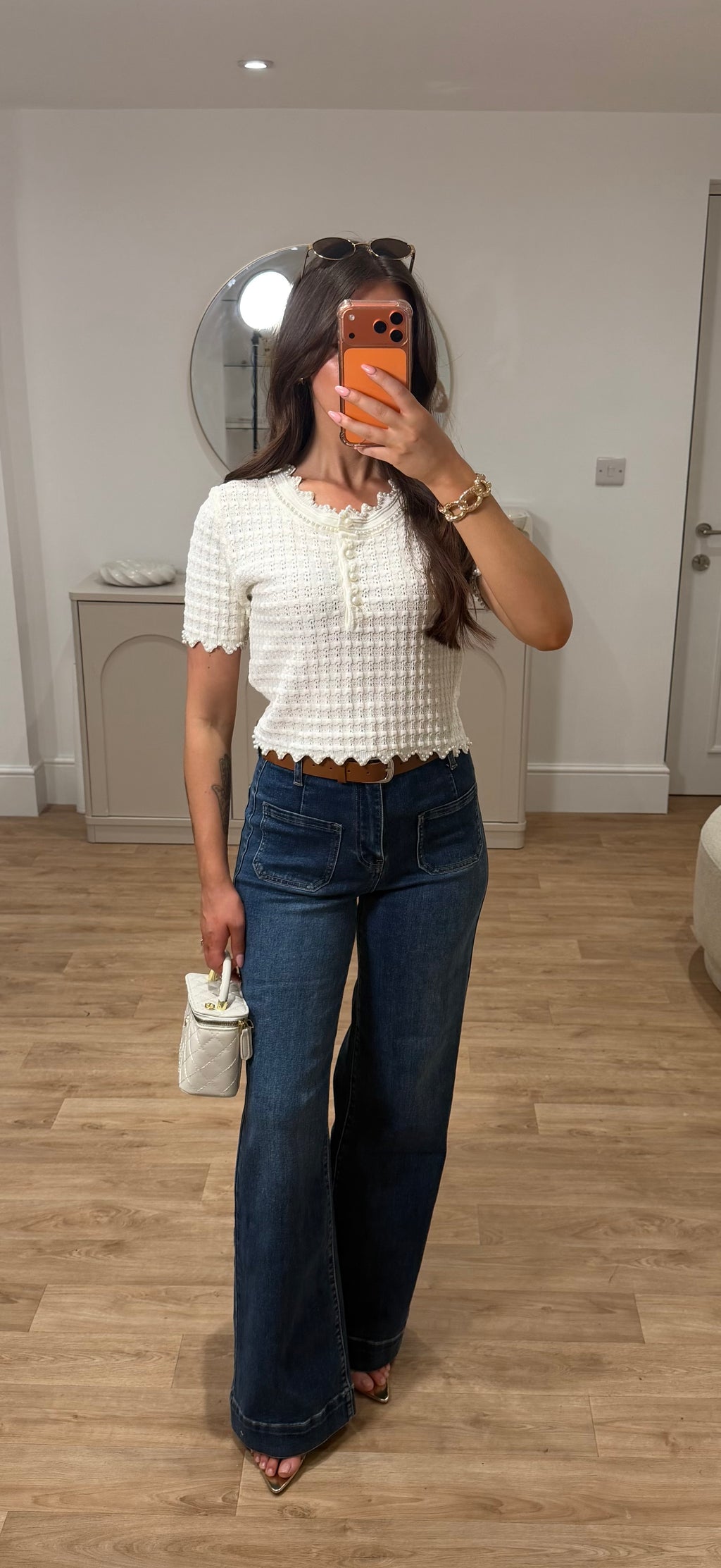 Pearl Textured Knit Top