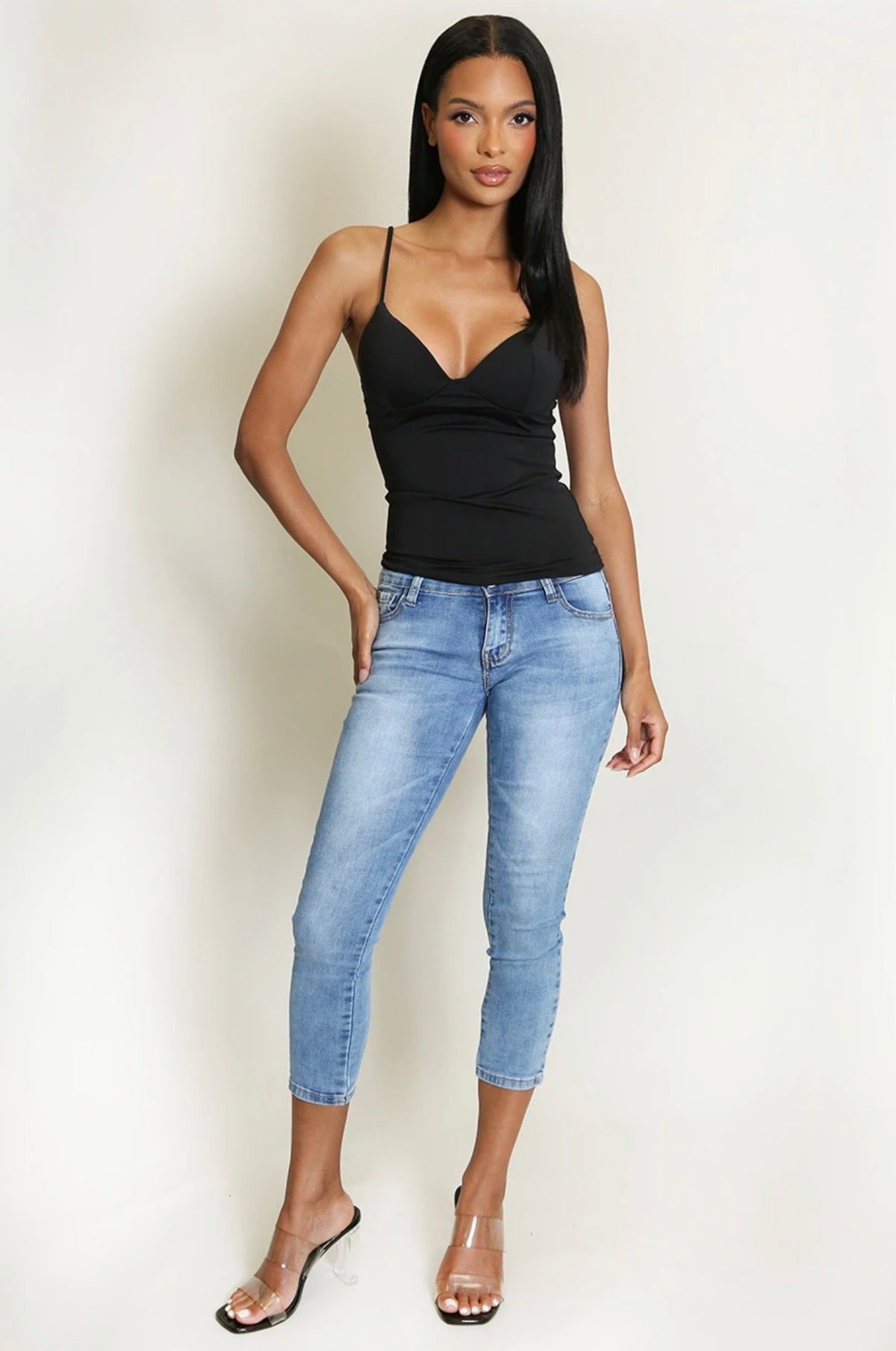 Raven Black Strappy Top
