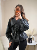 Sammie Faux Leather Black Jacket