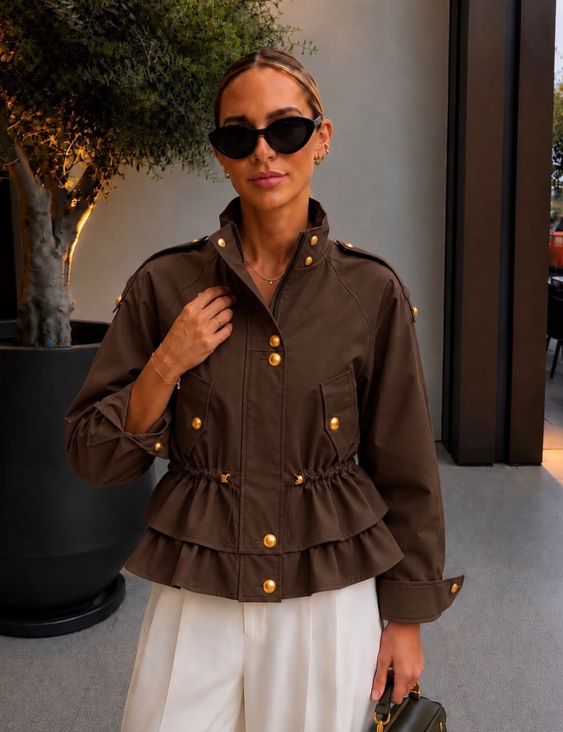 Elouise Utility-Style Trench Jacket